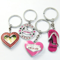 Top sell personalized custom metal heart keychain